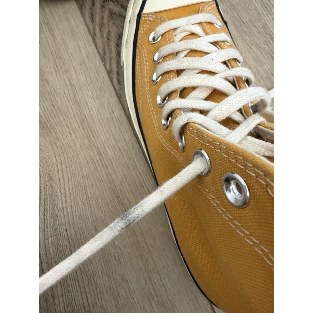 Converse Chuck Taylor All Star 70s High Top Yellow Canvas Sneakers 8.5 W/6.5 M - Picture 7 of 9